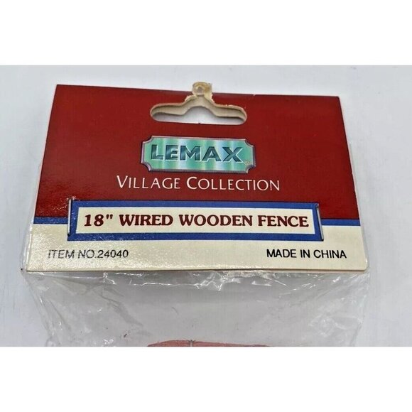 Vtg 90s Lemax Wired Wooden Fence Lot 2 Christmas Village 18 In Holiday Retro - Picture 9 of 11